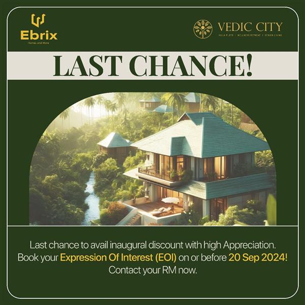 Last Chance: Avail Early Discount and High Appreciation on Investment Your Ideal Second Residence at Vedic City, North Goa